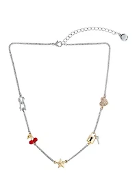 Signature Cherry Charm Bib Necklace