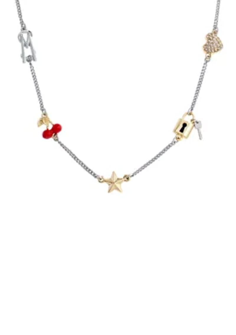 Signature Cherry Charm Bib Necklace