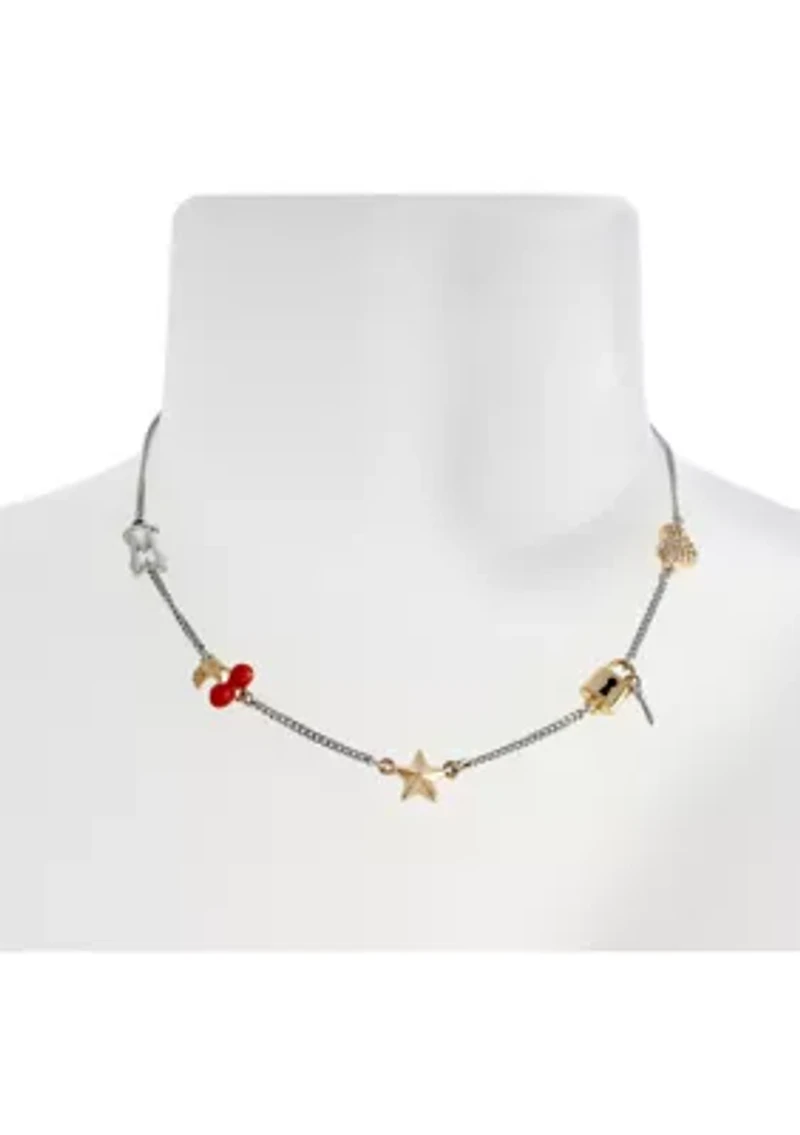 Signature Cherry Charm Bib Necklace