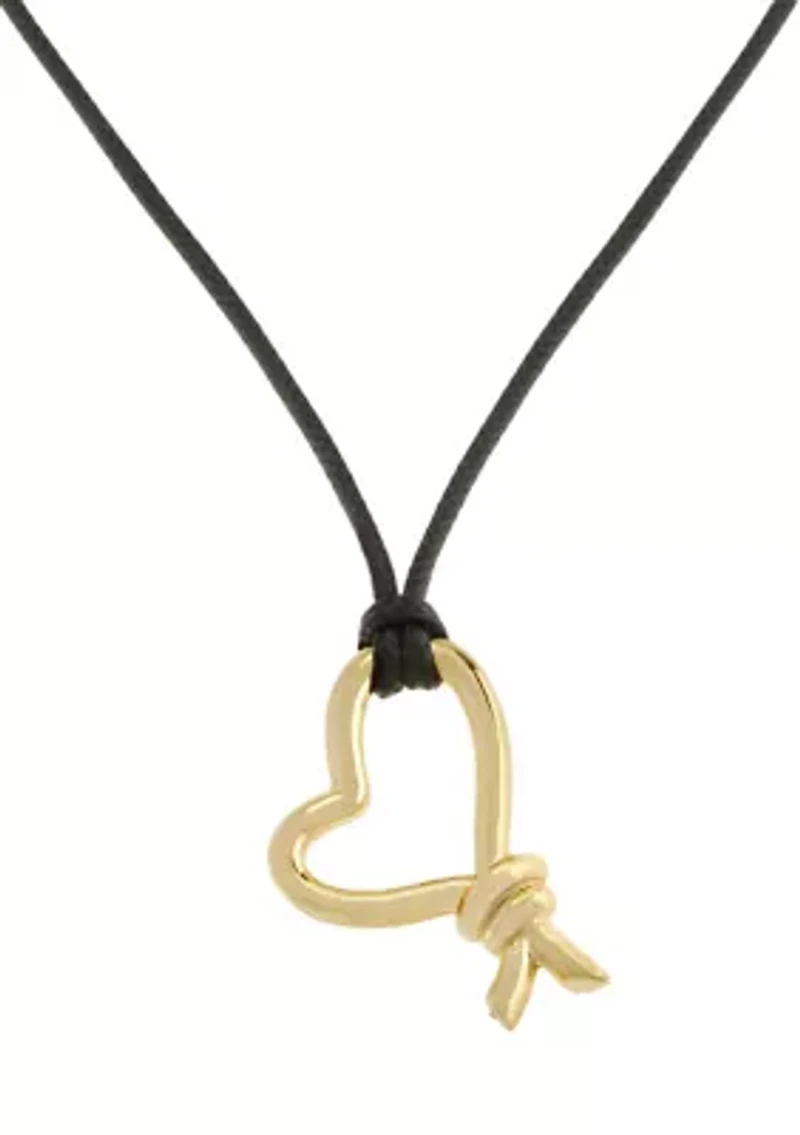 Heart Knot Slider Necklace