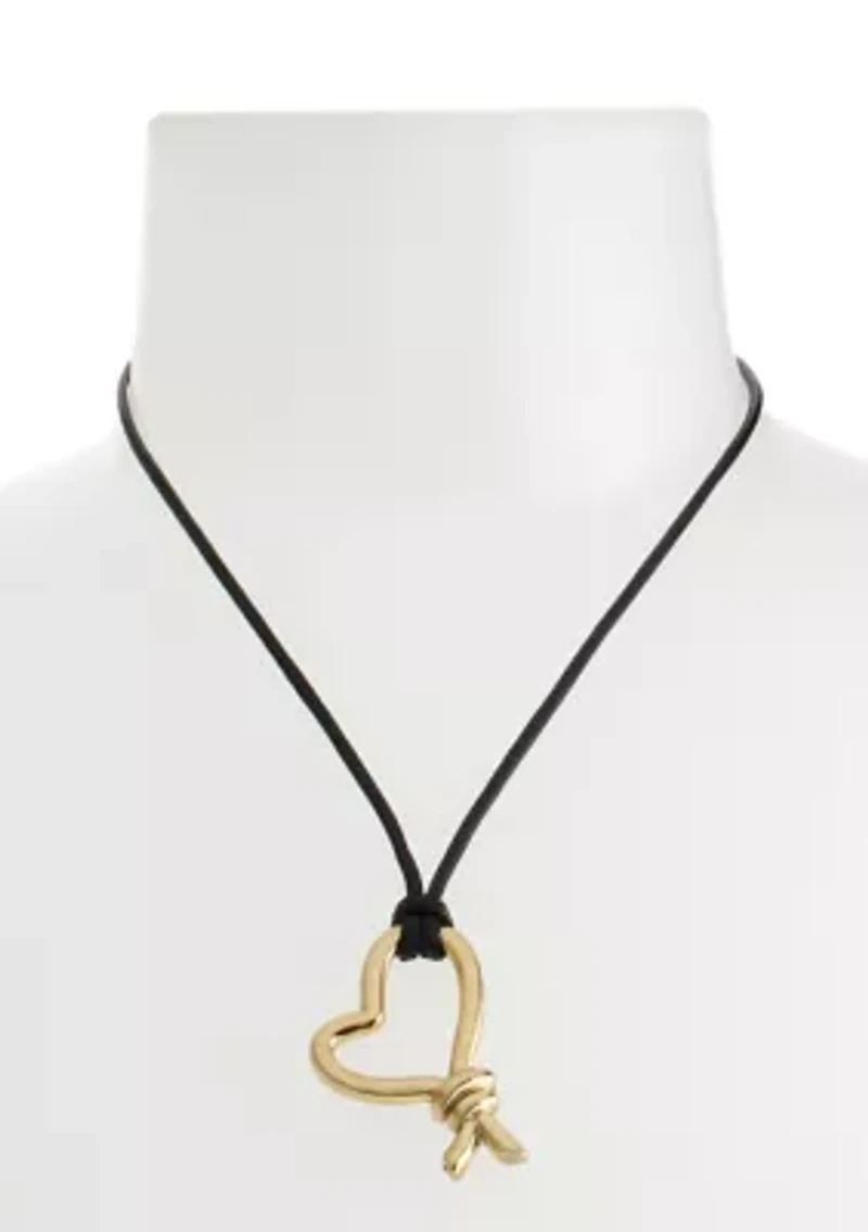 Heart Knot Slider Necklace