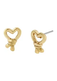 Heart Knot Stud Earrings