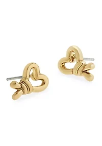 Heart Knot Stud Earrings