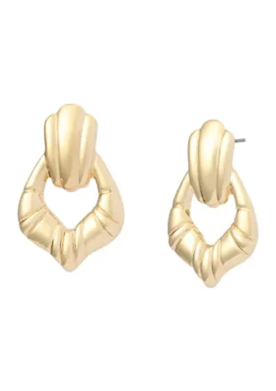 Fluted Doorknocker Earrings