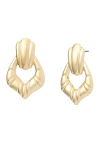 Fluted Doorknocker Earrings