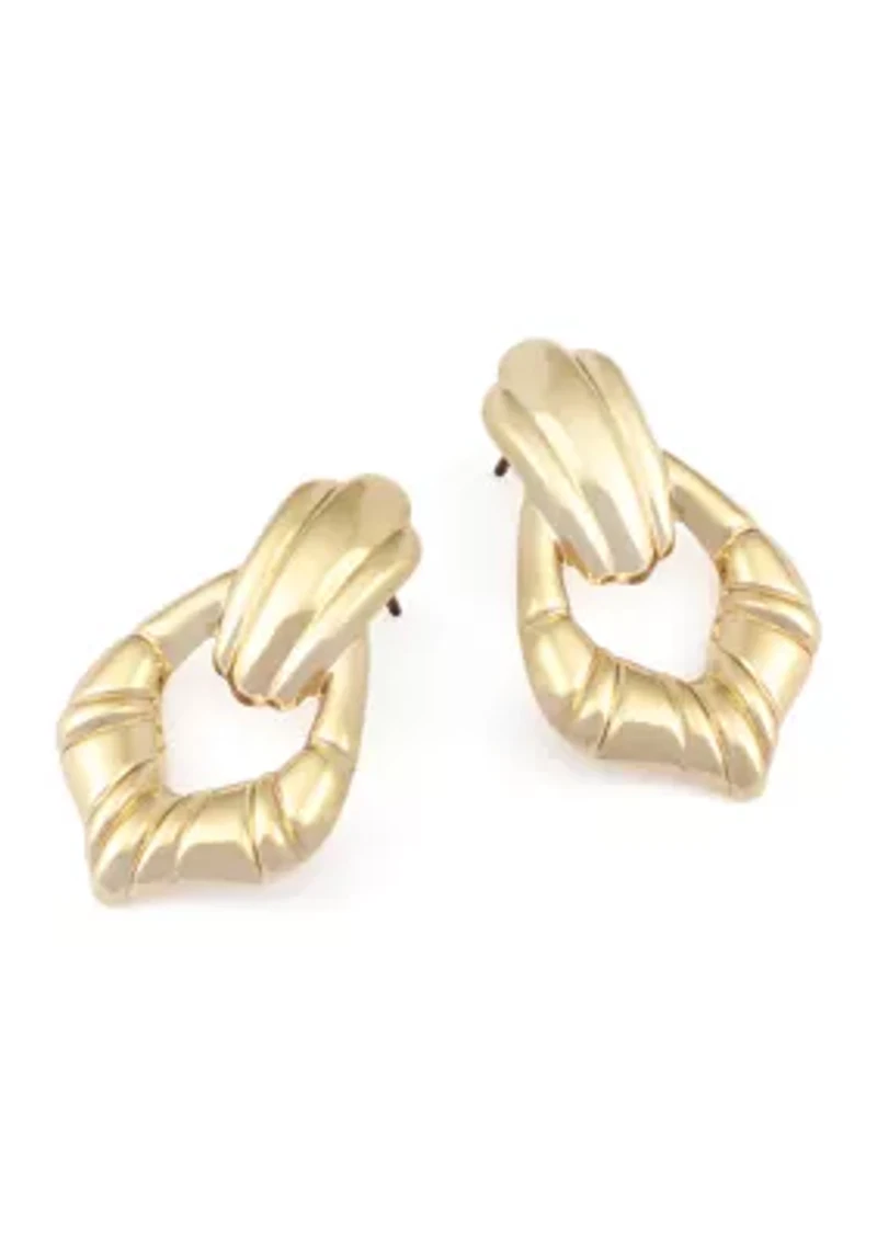 Fluted Doorknocker Earrings