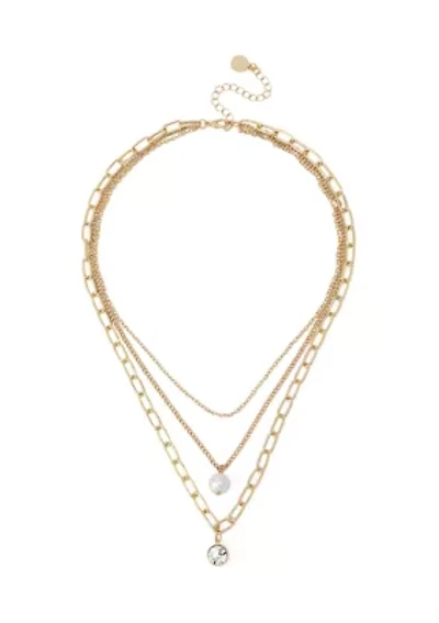 Pearl Stone Layered Necklace