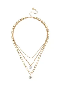 Pearl Stone Layered Necklace