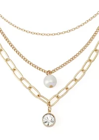 Pearl Stone Layered Necklace