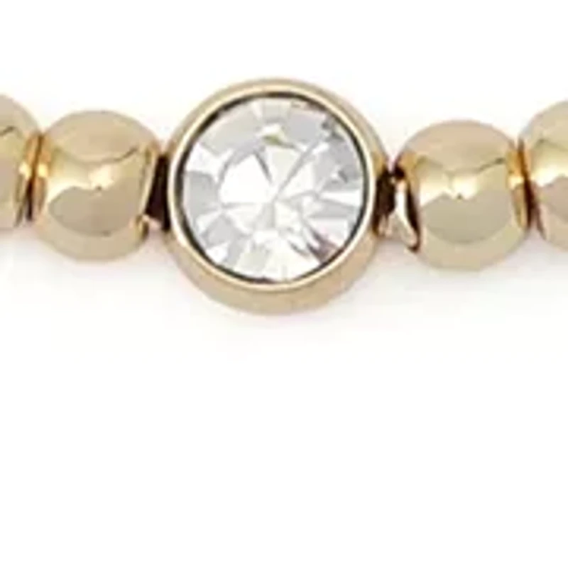 Beaded Crystal Stone Choker Necklace