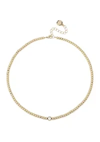 Beaded Crystal Stone Choker Necklace