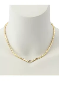Beaded Crystal Stone Choker Necklace