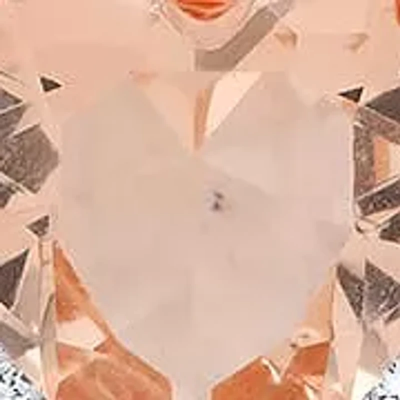 Rose Gold Over Silver Heart-cut Morganite CZ Halo Pendant