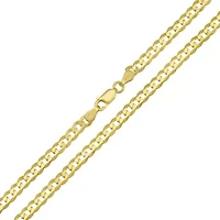 Italian 14k Gold Over Silver 4mm Miami Cuban Curb Chain Necklace - Unisex