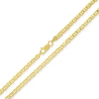 Italian 14k Gold Over Silver 3.3mm Mariner Chain Necklace - Unisex