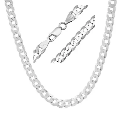Mens Italian Thick/Heavy Sterling Silver Miami Cuban Curb Chain Necklace