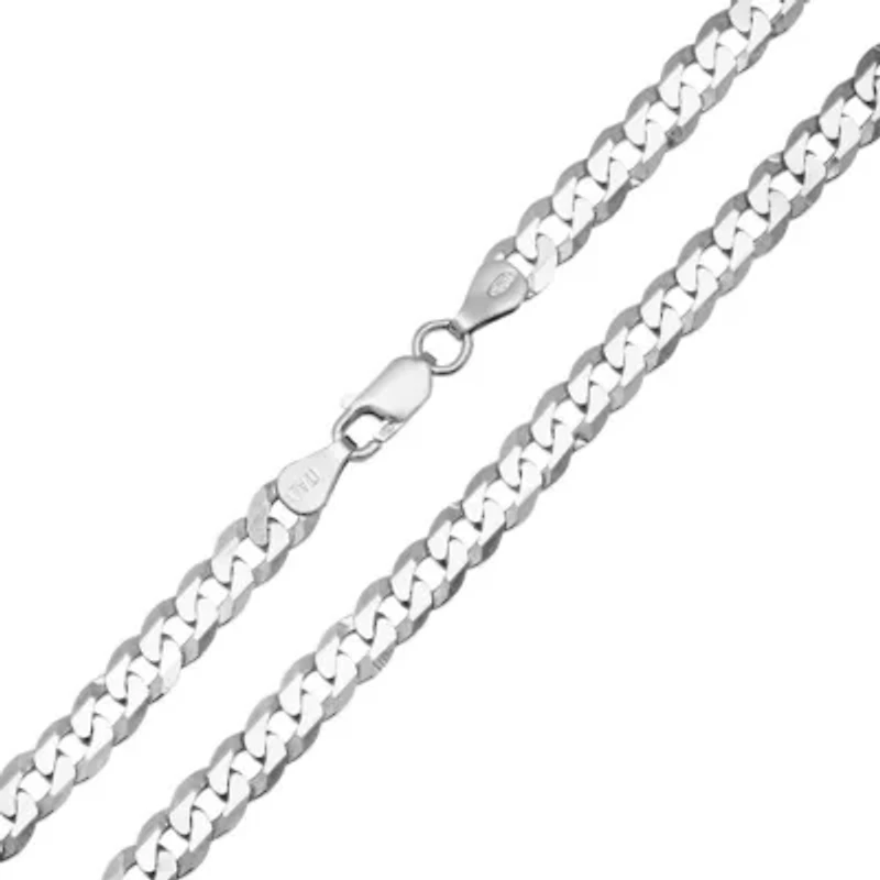 Mens Italian Thick/Heavy Sterling Silver Miami Cuban Curb Chain Necklace
