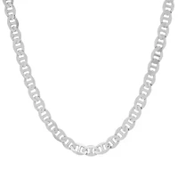 Mens Italian Thick/Heavy Sterling Silver Mariner Chain Necklace