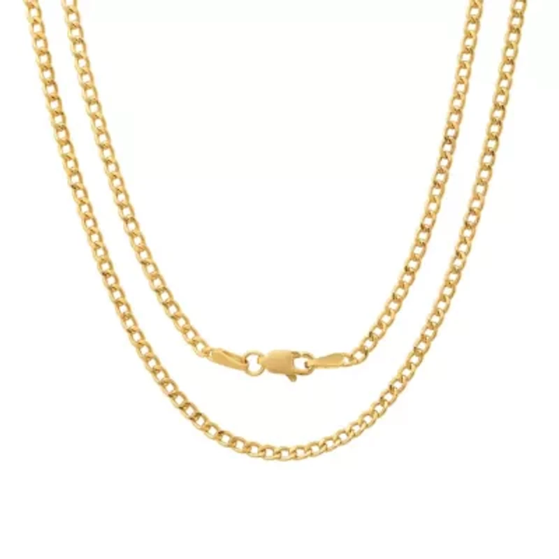 14k Yellow Gold Petite 18" Miami Cuban Curb Chain Necklace