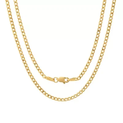 14k Yellow Gold Petite 18" Miami Cuban Curb Chain Necklace
