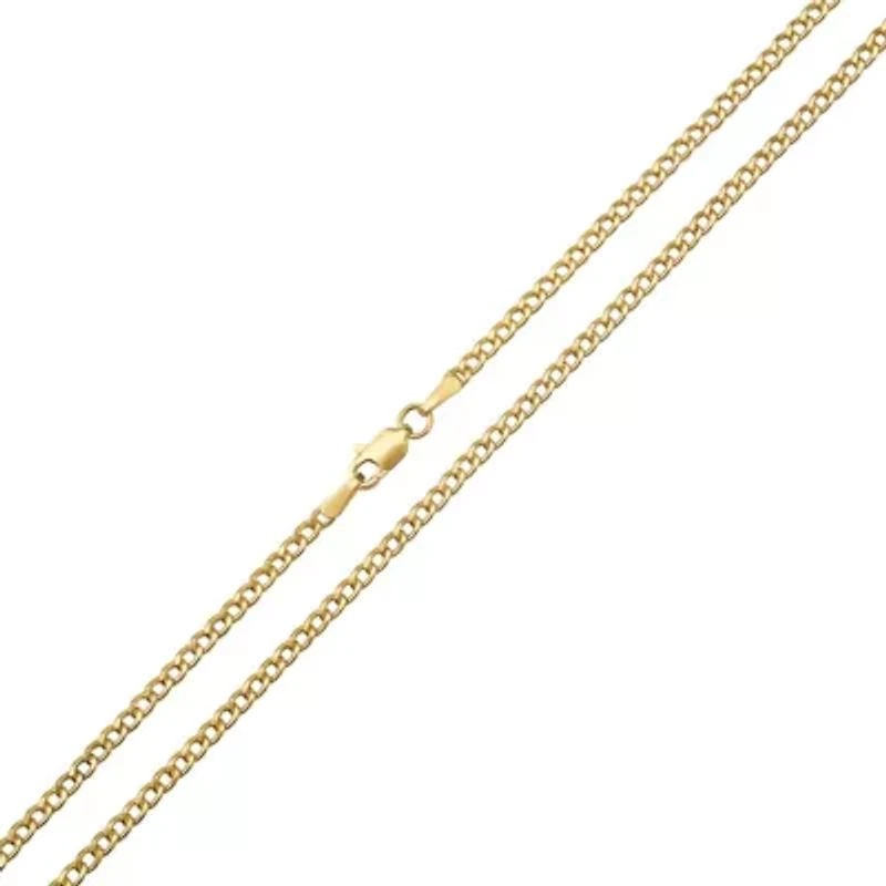 14k Yellow Gold Petite 18" Miami Cuban Curb Chain Necklace