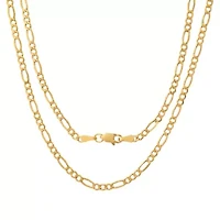 14k Yellow Gold Petite 18" Figaro Chain Necklace
