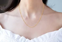 14k Yellow Gold Petite 18" Figaro Chain Necklace