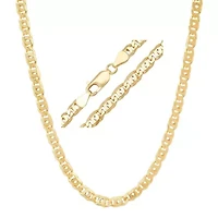 Mens Italian Thick/Heavy Sterling Silver Tiger Eye Chain Necklace