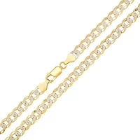 Mens Italian Thick/Heavy Sterling Silver Diamond-cut Pave Miami Cuban Curb Chain Necklace