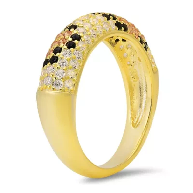 Sterling Silver Pave Leopard Skin Ring
