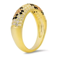 Sterling Silver Pave Leopard Skin Ring