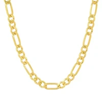Mens 14k Gold Thick Figaro Chain Necklace