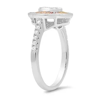 Sterling Silver Pastel Multi Color Clover Ring