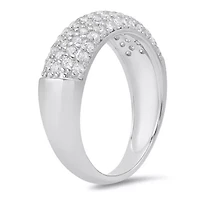 Sterling Silver Pave CZ Band Ring