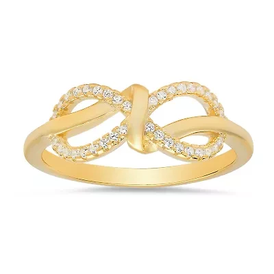 Sterling Silver CZ Infinity Love Knot Ring