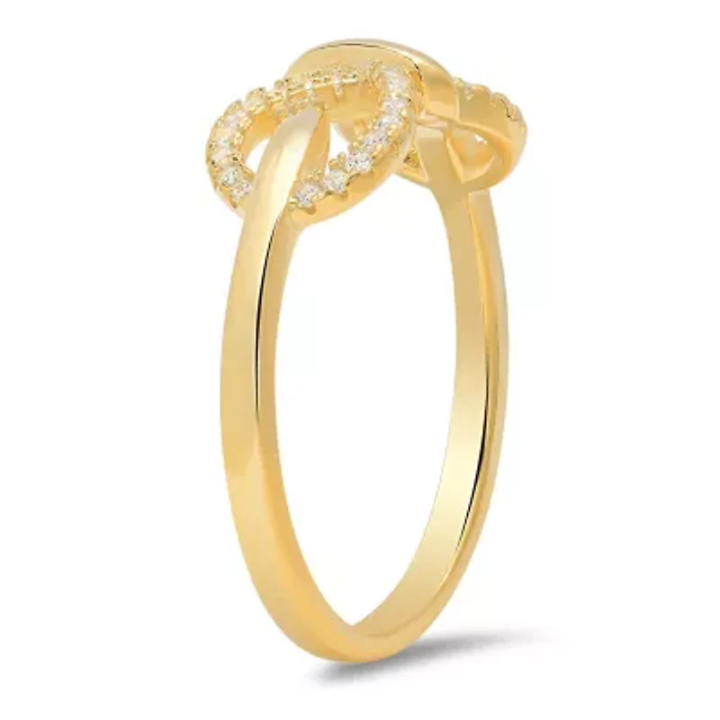 Sterling Silver CZ Infinity Love Knot Ring