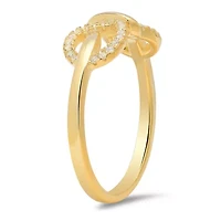 Sterling Silver CZ Infinity Love Knot Ring