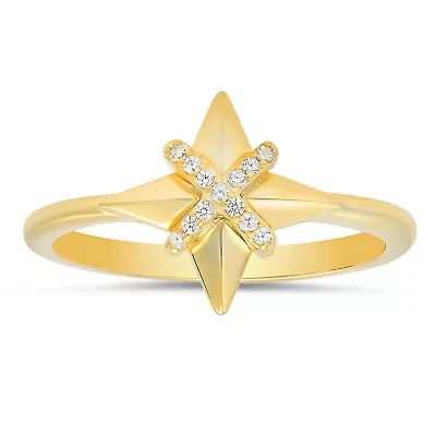 Sterling Silver CZ North Star Ring