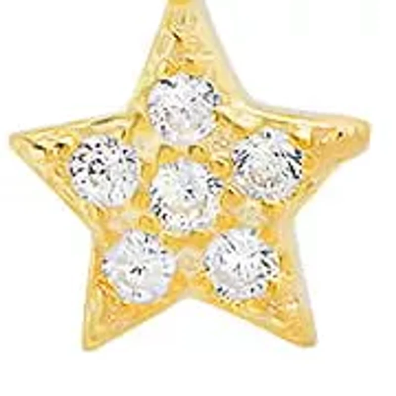 Sterling Silver CZ Star Lariat Y Necklace