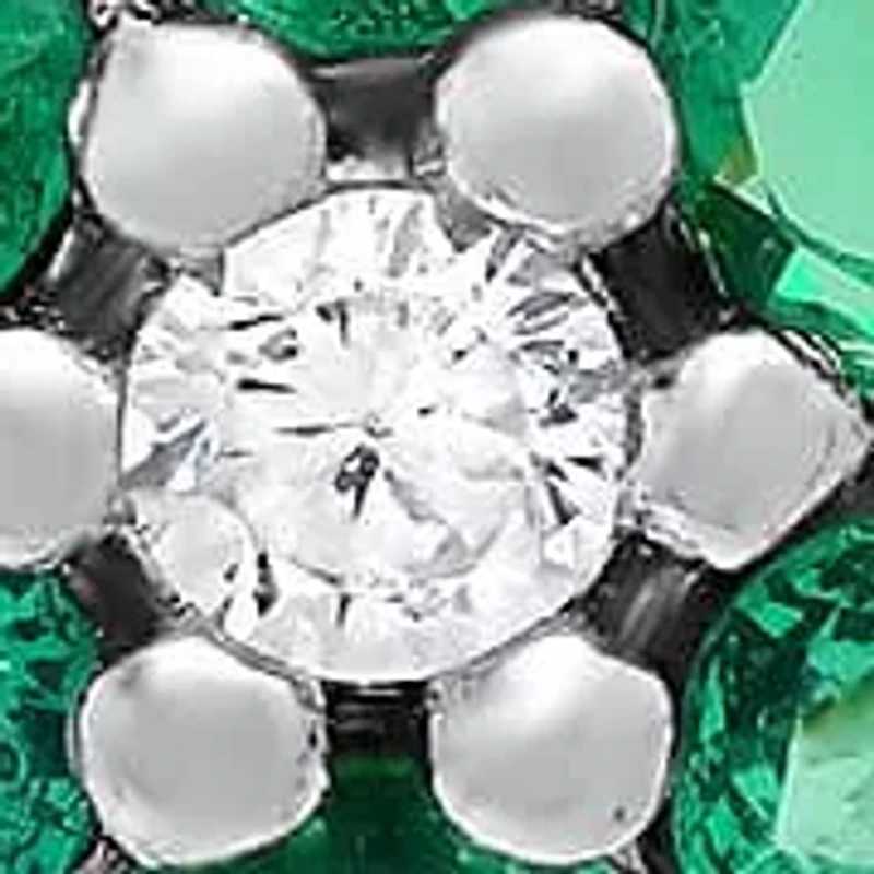 Sterling Silver Petite Sapphire CZ Floral Stud Earrings