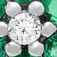 Sterling Silver Petite Sapphire CZ Floral Stud Earrings