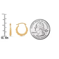 10k Yellow Gold 15mm Cloud Huggy Hoop Earrings