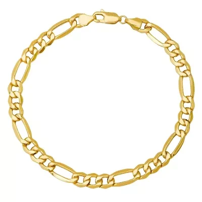Mens 14k Gold Thick Figaro Chain Bracelet