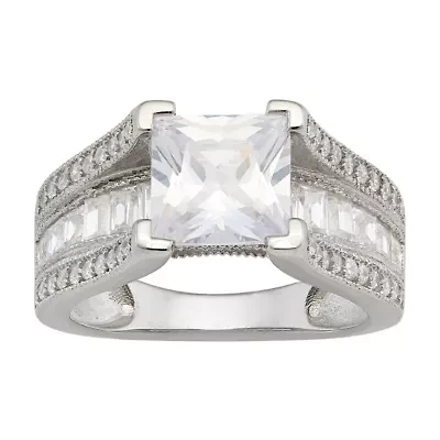 Lab Created Sterling Silver White Cz Ring