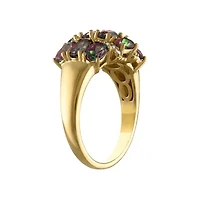 Lab Created Gold Plated Simulated Rainbow Ring