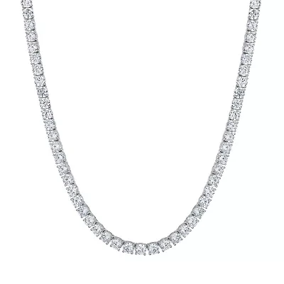 Lab Created Gold Plated Cz Tennis Neckalce