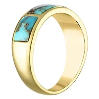 Gold Plated Sterling Silver Copper Turquoise Ring