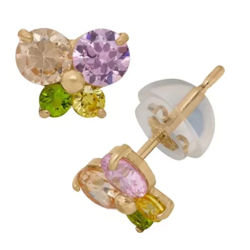 Lab Created 14K Gold CZ Earrings