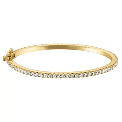 Lab Created Gold Plated Cz Bangle