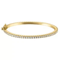 Lab Created Gold Plated Cz Bangle